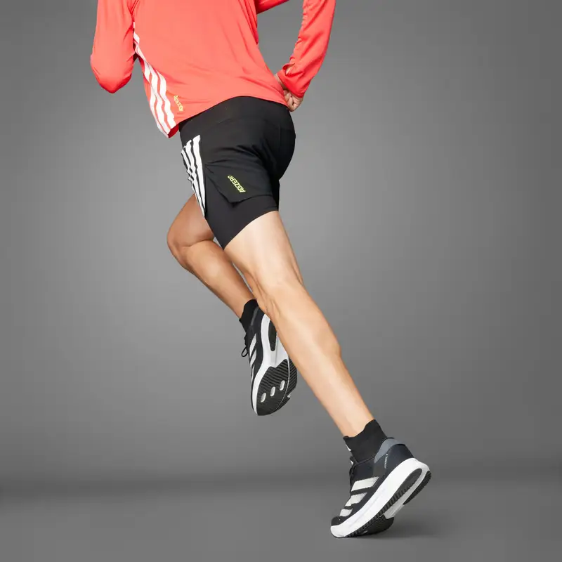 Shorts Adizero Running 2-in-1 con tasca per gel Black miniatura 2