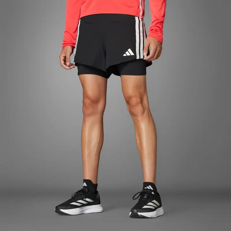 Shorts Adizero Running 2-in-1 con tasca per gel Black