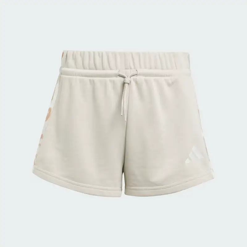 Shorts da bambina adidas 3-Stripes Animal in french terry Beige miniatura 4