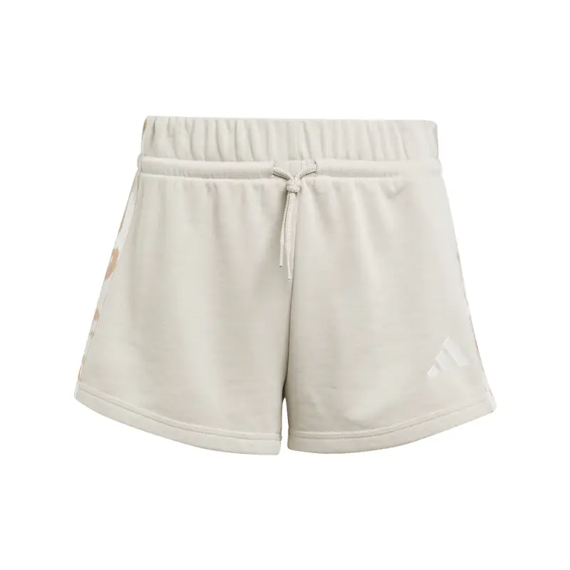 Shorts da bambina adidas Animal French Terry 3 Stripes Beige