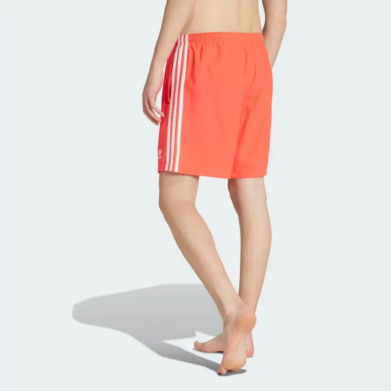 Shorts da nuoto Adicolor 3-Stripes da 8 pollici Lucid Red miniatura 2