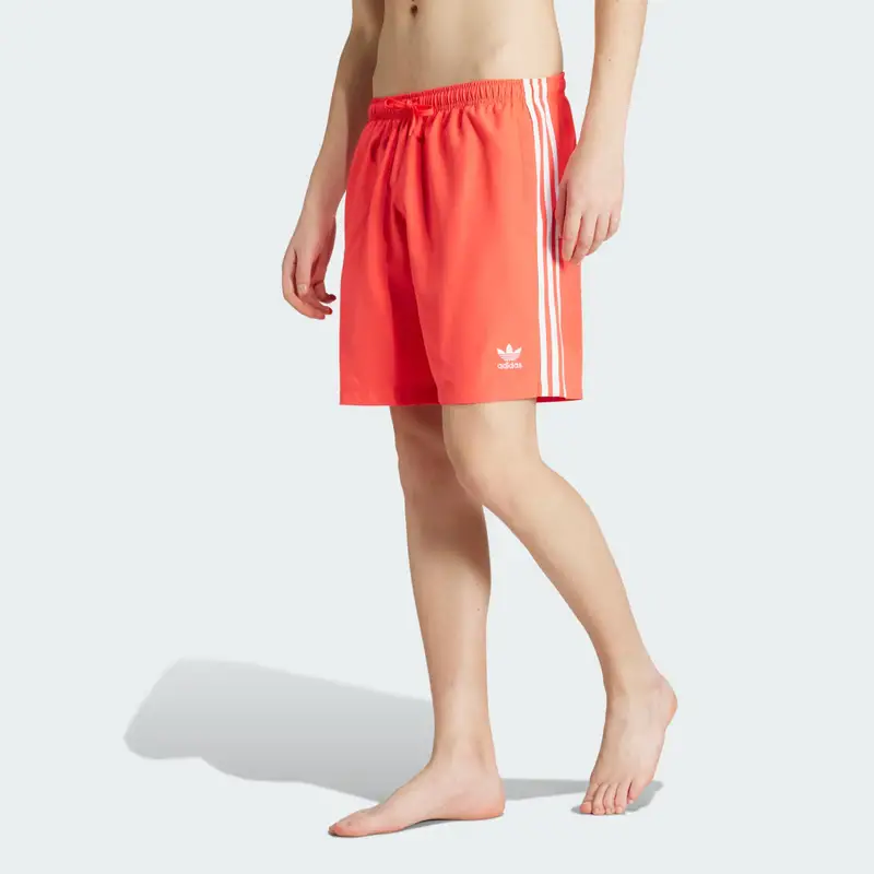 Shorts da nuoto Adicolor 3-Stripes da 8 pollici Lucid Red