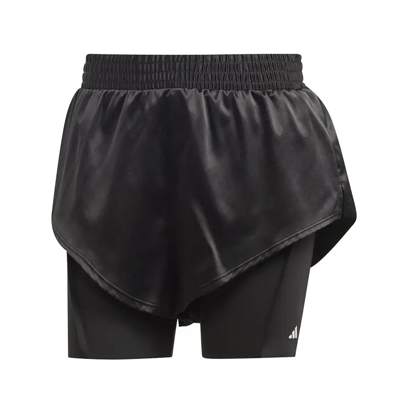 Shorts Sportivi 2 In 1 Train Nero Bianco Donna L
