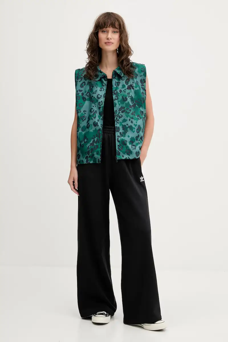 smanicato Animal Print 3-Stripes colore verde JV6958 Turchese miniatura 2