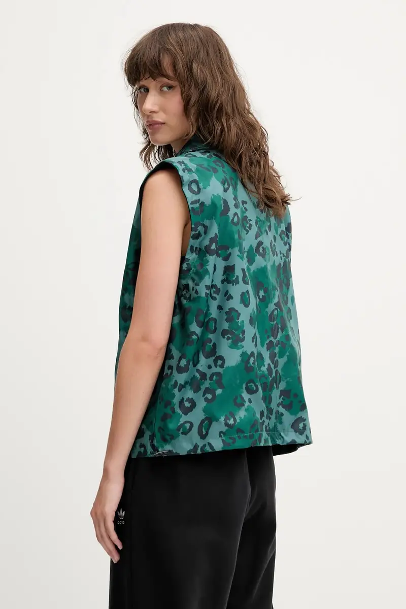 smanicato Animal Print 3-Stripes colore verde JV6958 Turchese miniatura 3