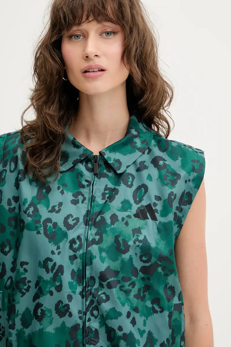 smanicato Animal Print 3-Stripes colore verde JV6958 Turchese miniatura 4