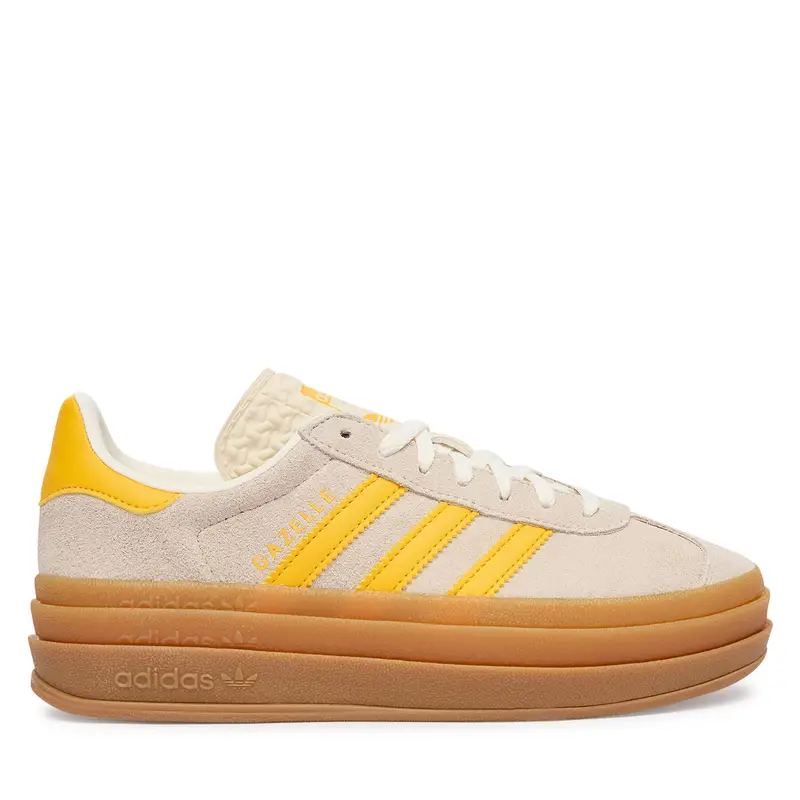 Adidas Sneakers Donna Gazelle Bold beige e Giallo