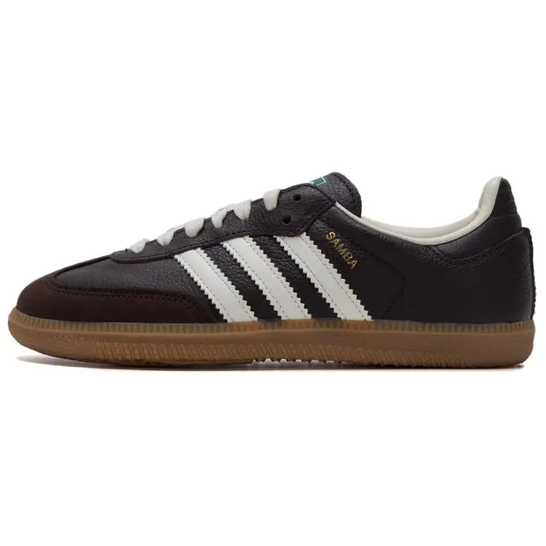 Adidas Sneakers Samba OG Marrone Scuro e Bianco in Pelle
