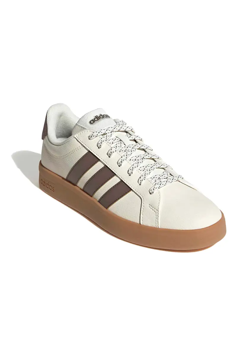 Sneakers beige con strisce marroni Adidas GRAND COURT BASE 3 0 [WHITE miniatura 2