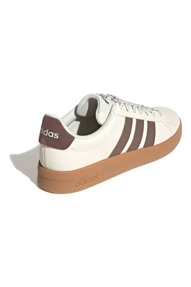 Sneakers beige con strisce marroni Adidas GRAND COURT BASE 3 0 [WHITE miniatura 3