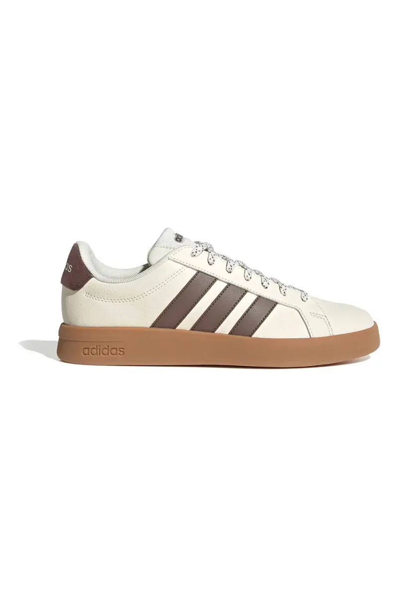 Sneakers beige con strisce marroni Adidas GRAND COURT BASE 3 0 [WHITE