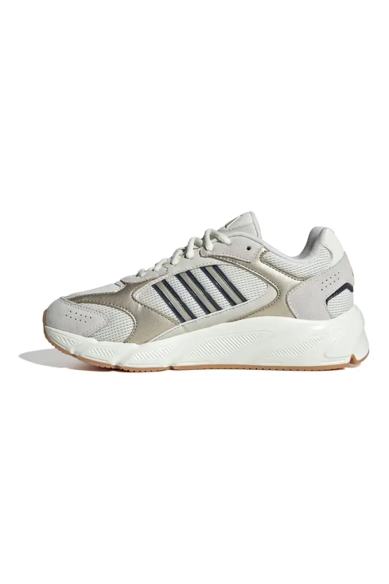 Sneakers beige in mesh con dettagli argento e suola Cloudfoam Adidas Crazychaos 2000 [BIANCO] miniatura 3