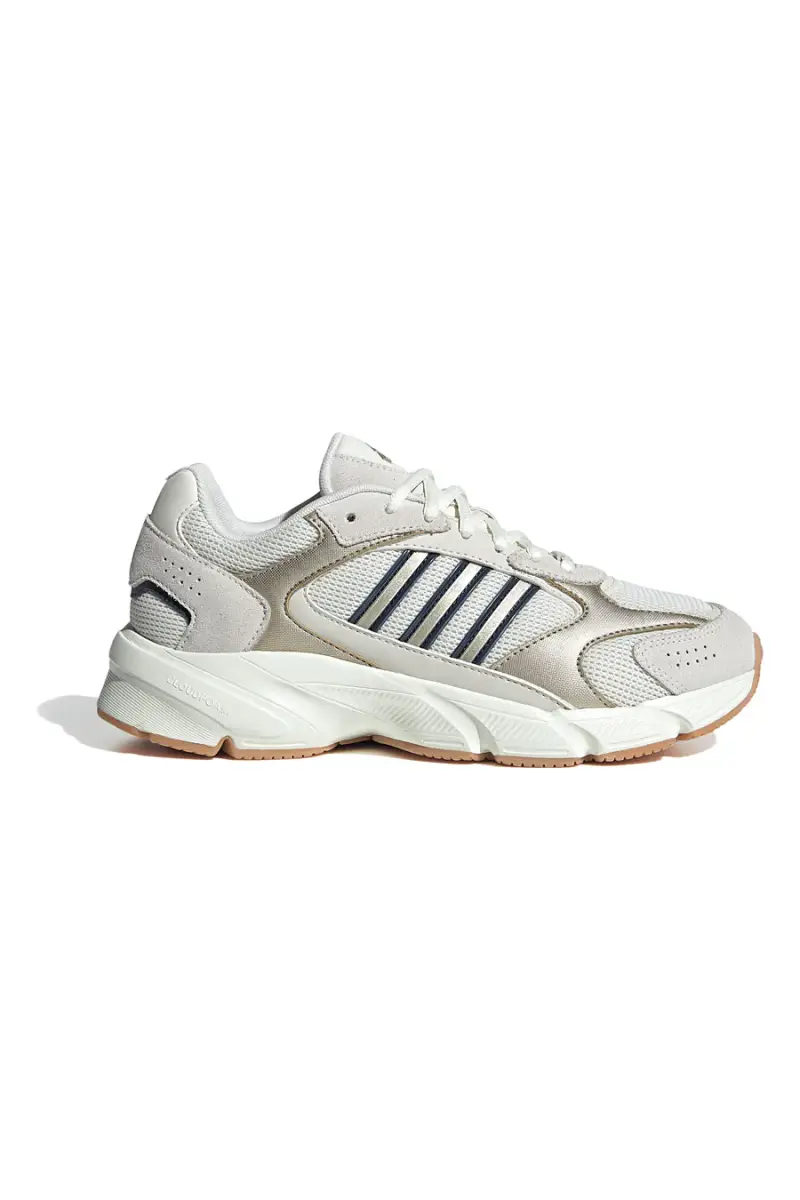 Sneakers beige in mesh con dettagli argento e suola Cloudfoam Adidas Crazychaos 2000 [BIANCO]
