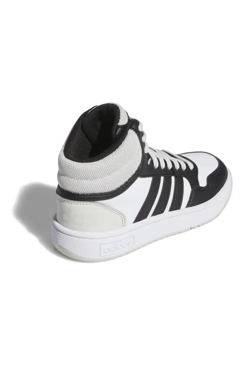 Sneakers bianche alte con lacci Adidas HOOPS 3.0 MID K [NERO miniatura 3