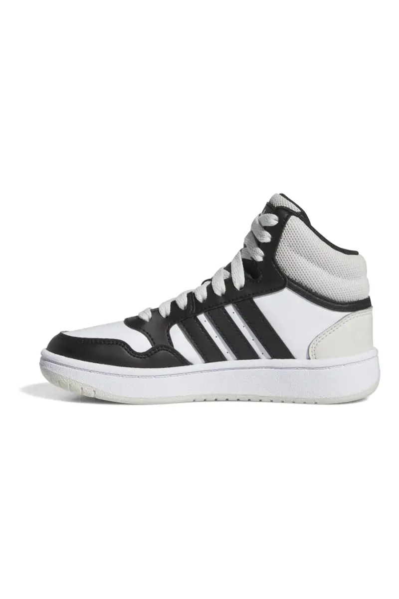 Sneakers bianche alte con lacci Adidas HOOPS 3.0 MID K [NERO miniatura 4