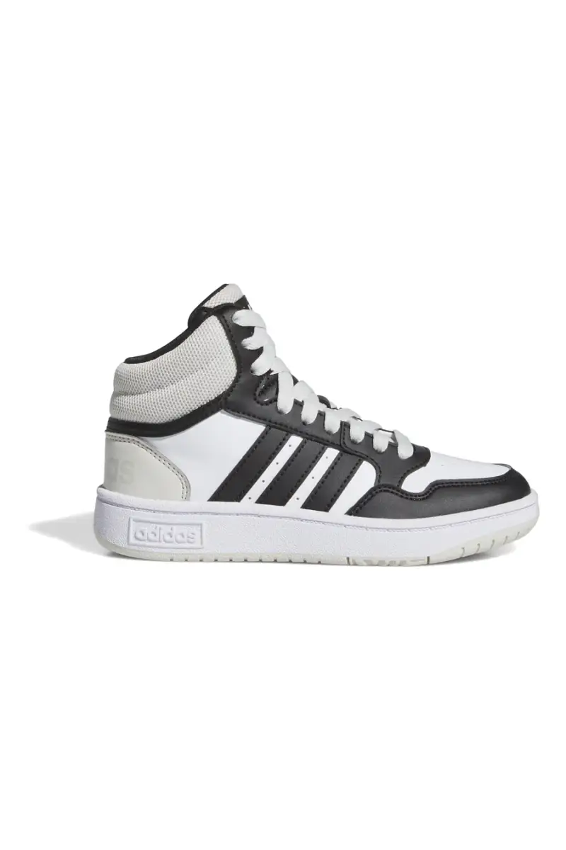Sneakers bianche alte con lacci Adidas HOOPS 3.0 MID K [NERO