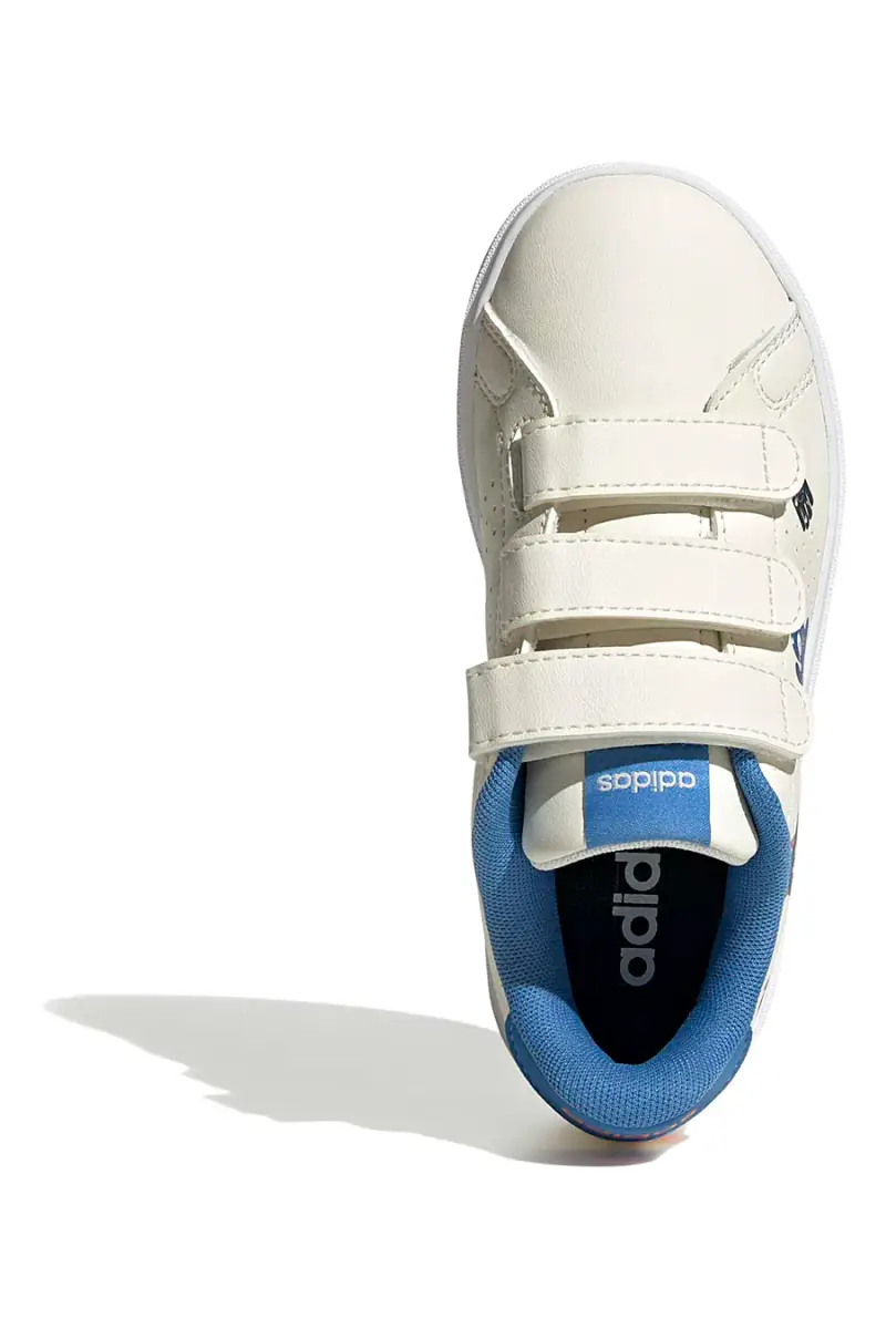 Sneakers bianche con dettagli blu e chiusura a strappo Adidas Advantage Base 2 0 Cf C [BIANCO] miniatura 5