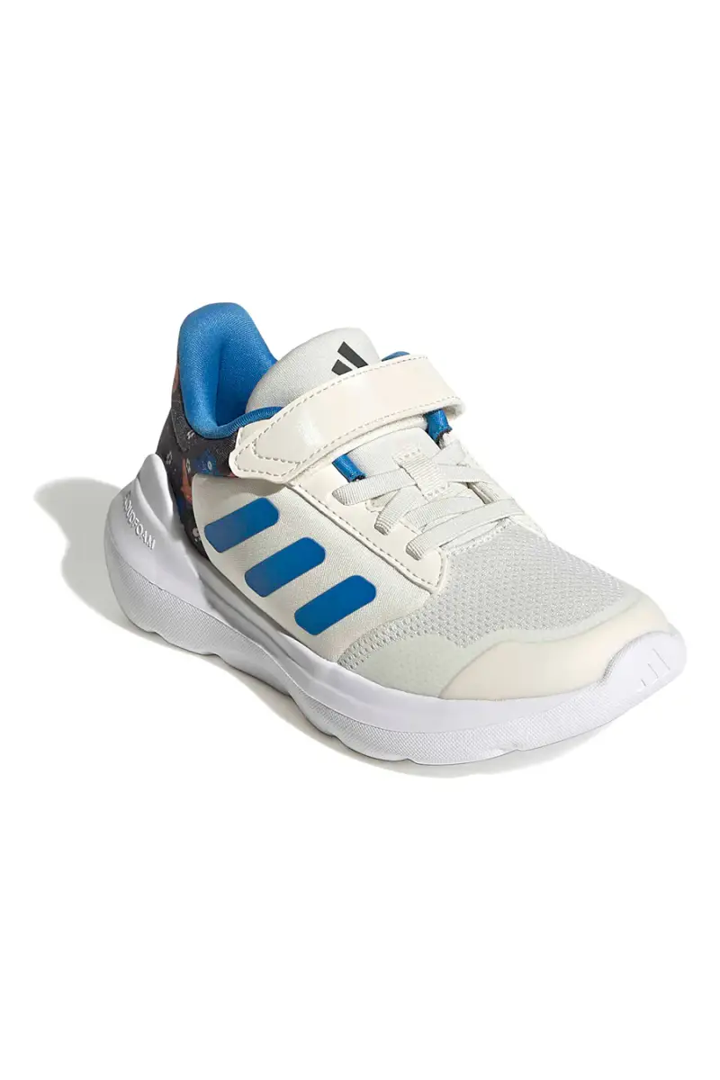 Sneakers bianche con dettagli blu e chiusura a strappo Adidas Tensaur Run 3 0 El C [BIANCO] miniatura 2