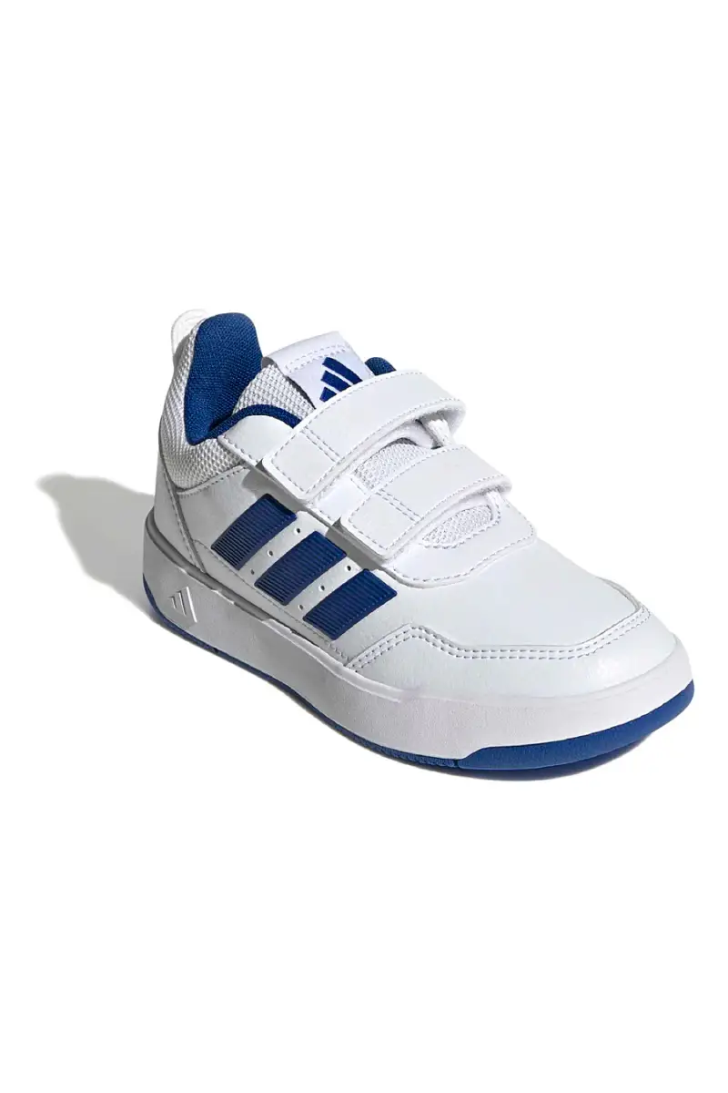 Sneakers bianche con dettagli blu e doppia chiusura a strappo Adidas Tensaur Sport 3 0 Cf K [WHITE miniatura 2