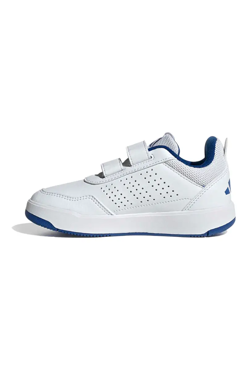 Sneakers bianche con dettagli blu e doppia chiusura a strappo Adidas Tensaur Sport 3 0 Cf K [WHITE miniatura 3