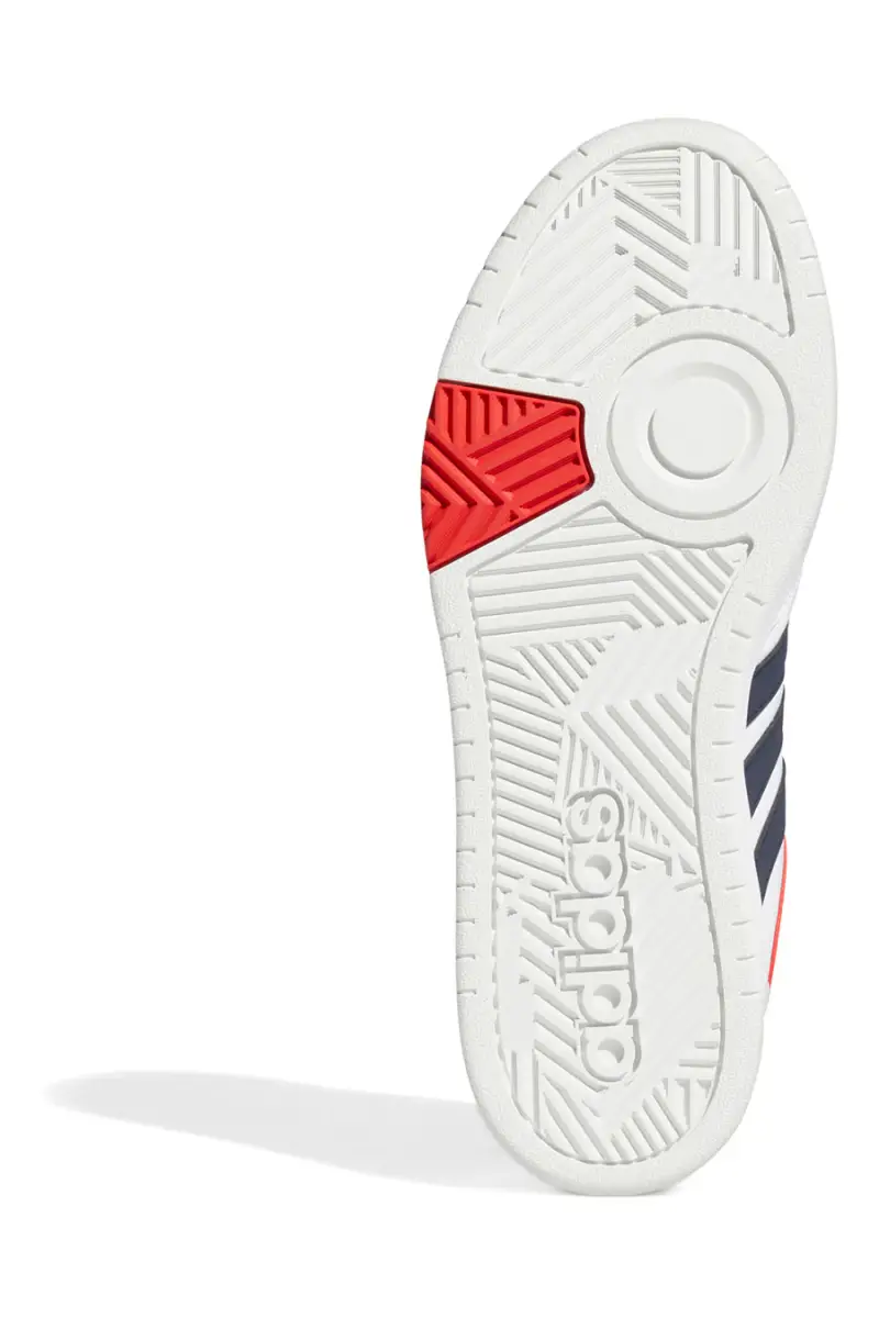Sneakers bianche con dettagli blu e rossi Adidas Hoops 3 0 [BIANCO] miniatura 5
