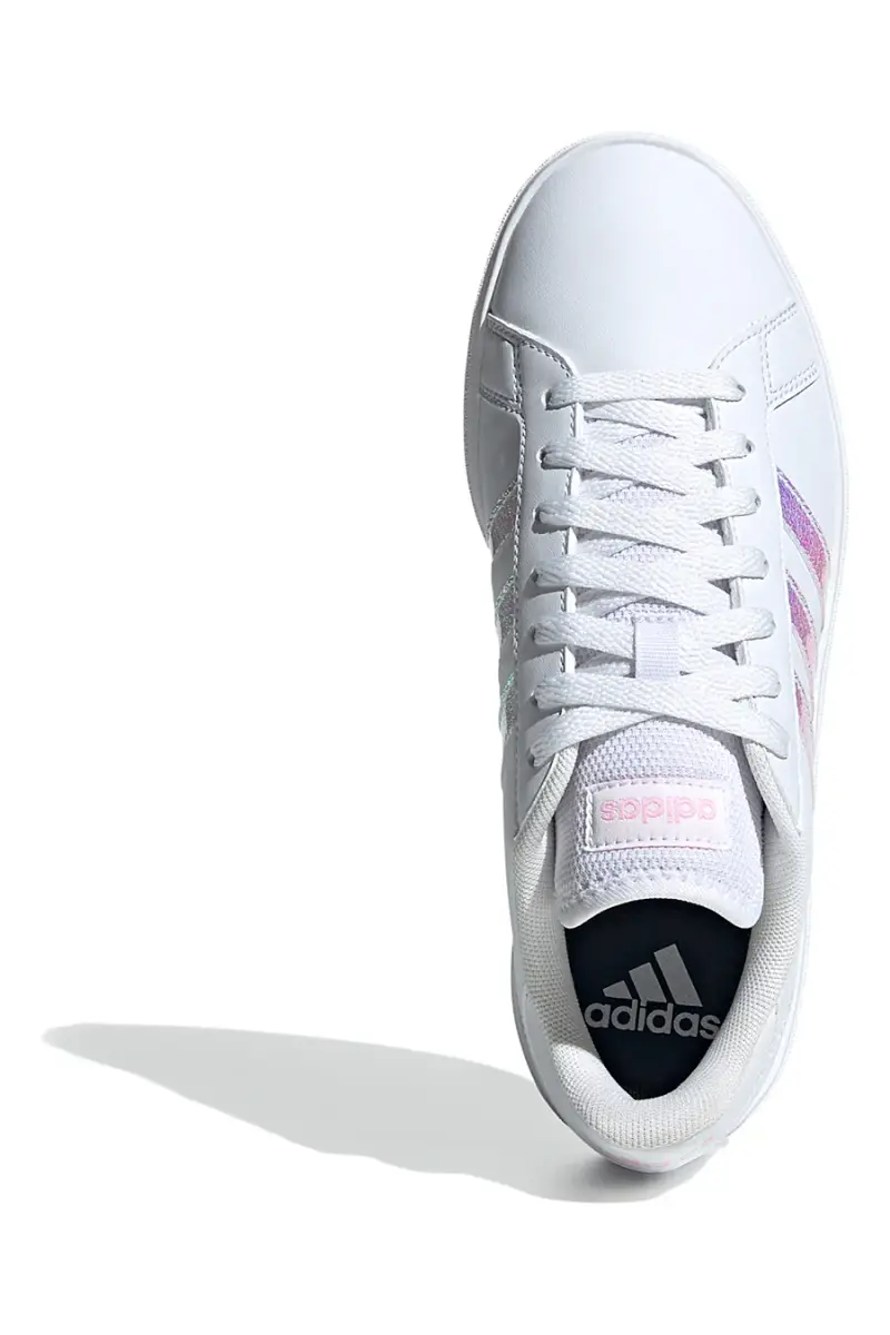 Sneakers bianche con dettagli iridescenti Adidas Grand Court Base 2 0 [WHITE miniatura 3