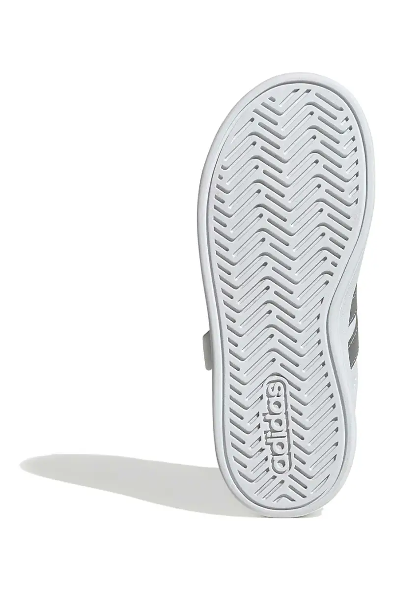 Sneakers bianche con dettagli metallizzati e chiusura a strappo Adidas GRAND COURT 3 0 EL C [WHITE miniatura 5