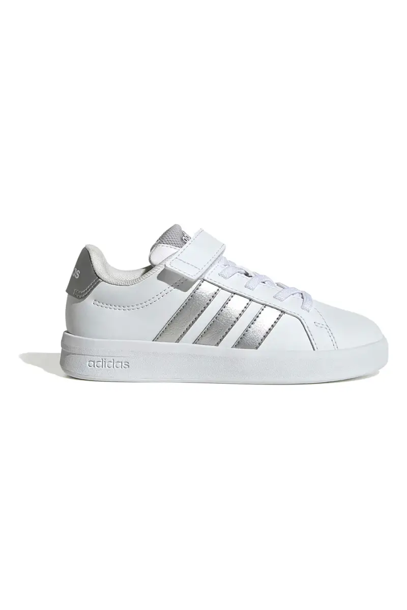 Sneakers bianche con dettagli metallizzati e chiusura a strappo Adidas GRAND COURT 3 0 EL C [WHITE