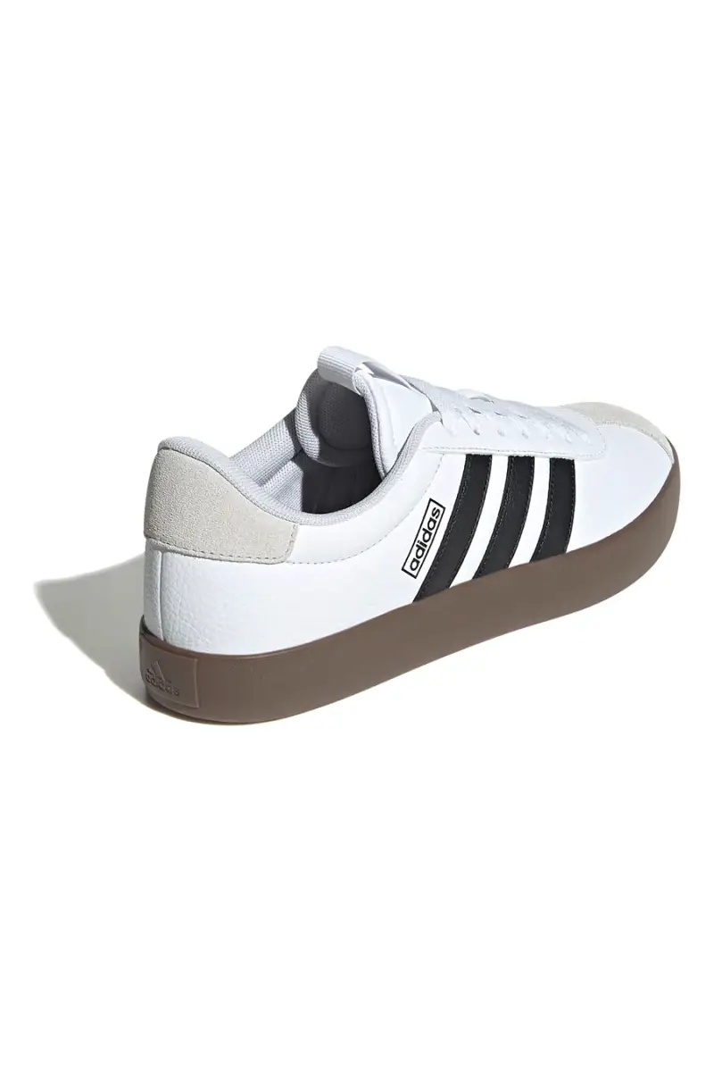 Sneakers bianche con dettagli neri suola in gomma Adidas Vl Court 3 [WHITE miniatura 3