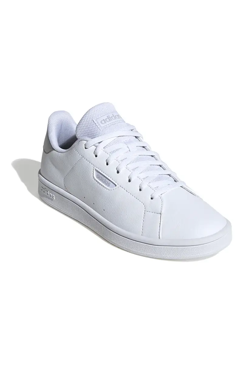 Sneakers bianche con dettaglio argento in materiale riciclato Adidas Urban Court [WHITE miniatura 2