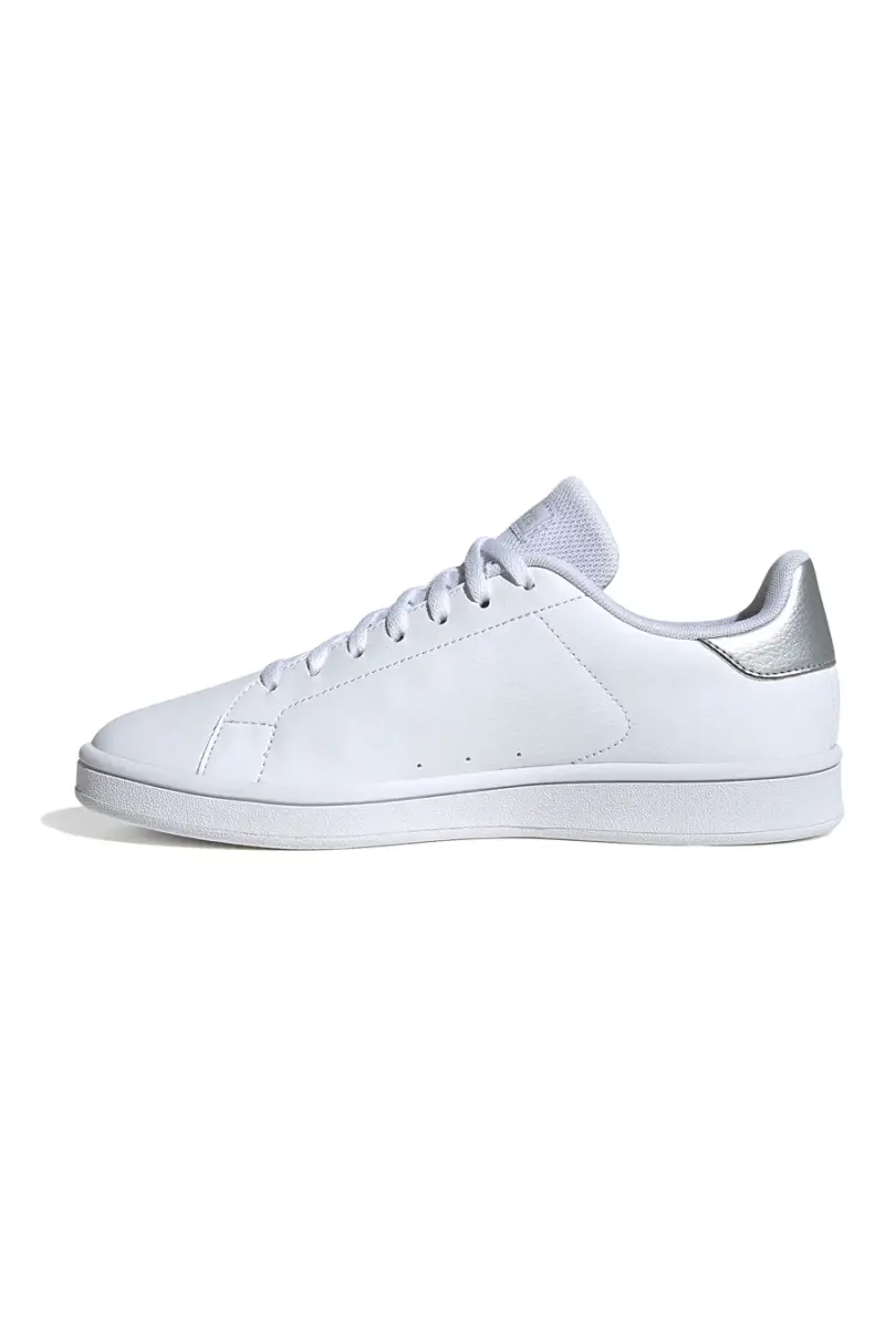 Sneakers bianche con dettaglio argento in materiale riciclato Adidas Urban Court [WHITE miniatura 4