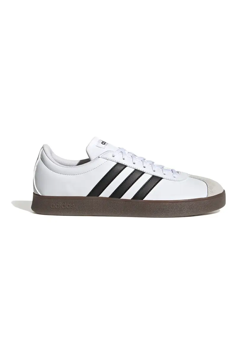 Sneakers bianche con punta rinforzata e strisce nere Adidas VL Court Base [BIANCO