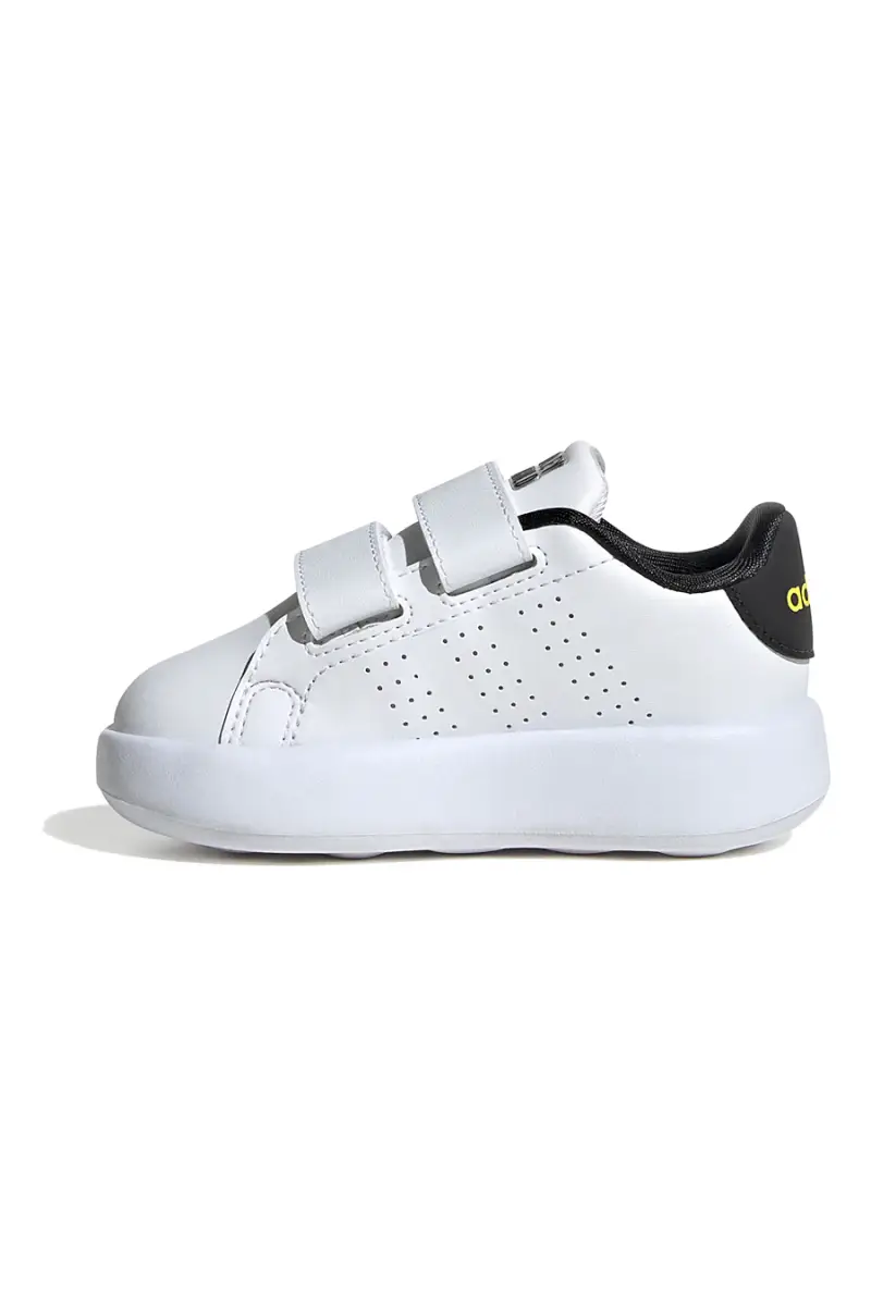 Sneakers bianche con smile e doppio strappo Adidas Advantage Smiley CF I [BIANCO] miniatura 3