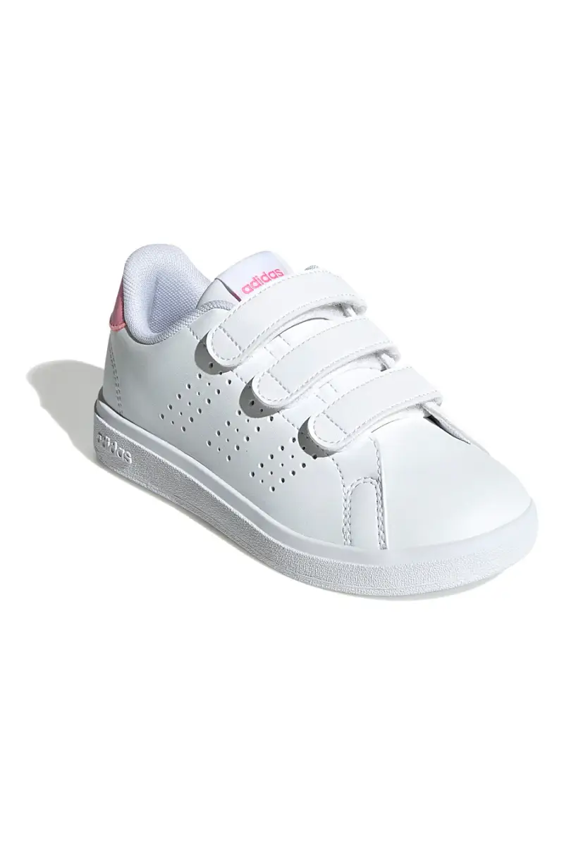 Sneakers bianche con strappo e dettagli rosa Adidas Advantage Base 2 0 CF C [BIANCO miniatura 3