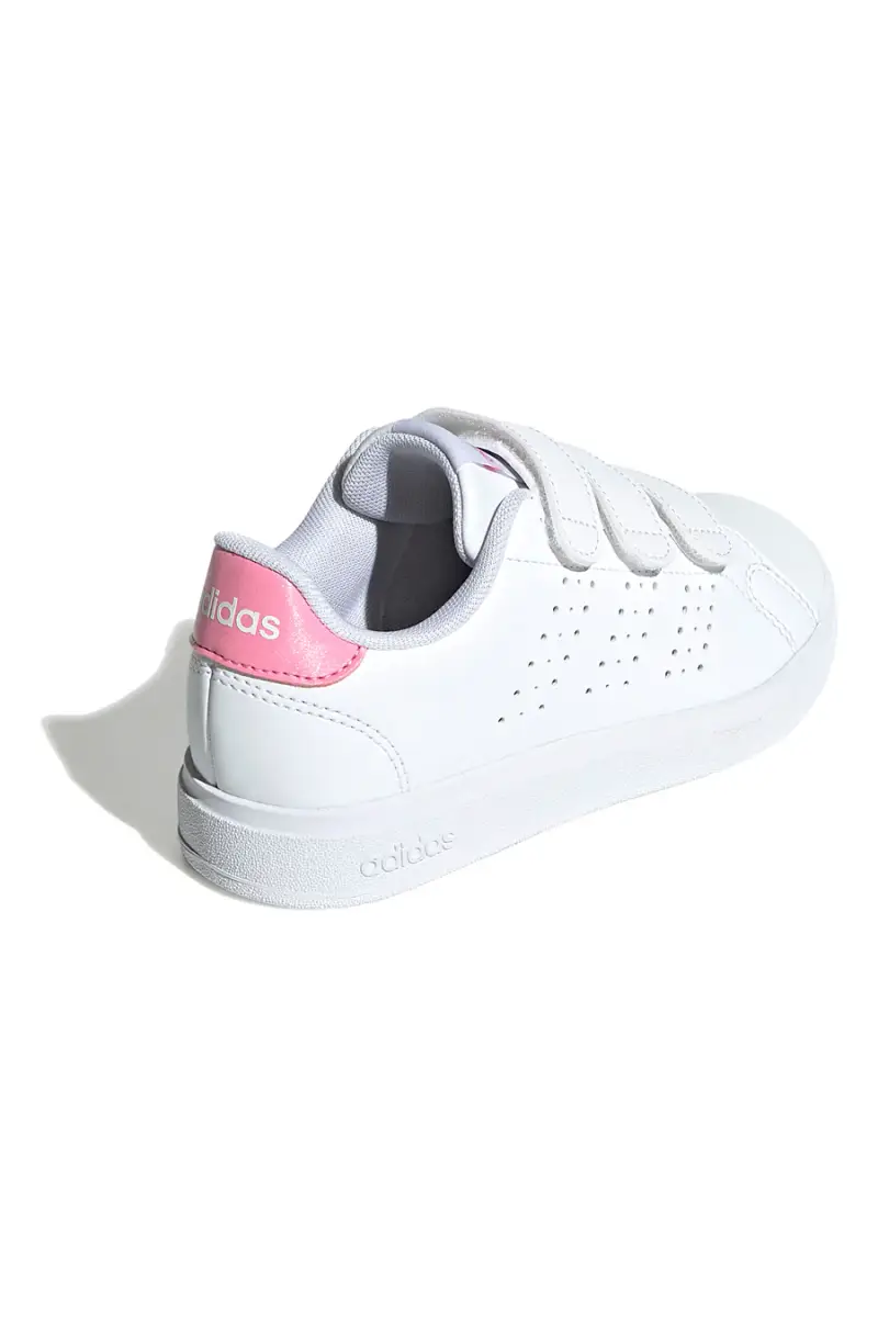 Sneakers bianche con strappo e dettagli rosa Adidas Advantage Base 2 0 CF C [BIANCO miniatura 4
