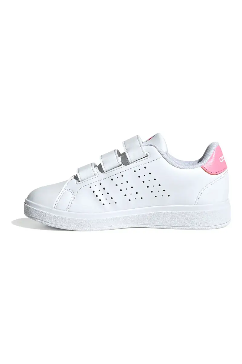 Sneakers bianche con strappo e dettagli rosa Adidas Advantage Base 2 0 CF C [BIANCO miniatura 5