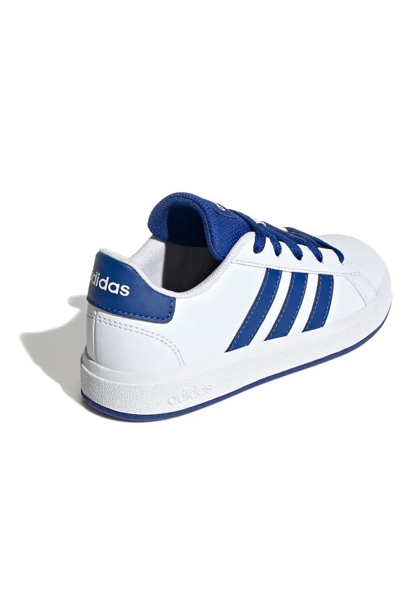 Sneakers bianche con strisce blu in materie sintetiche Adidas Grand Court 2 0 K [BIANCO miniatura 4