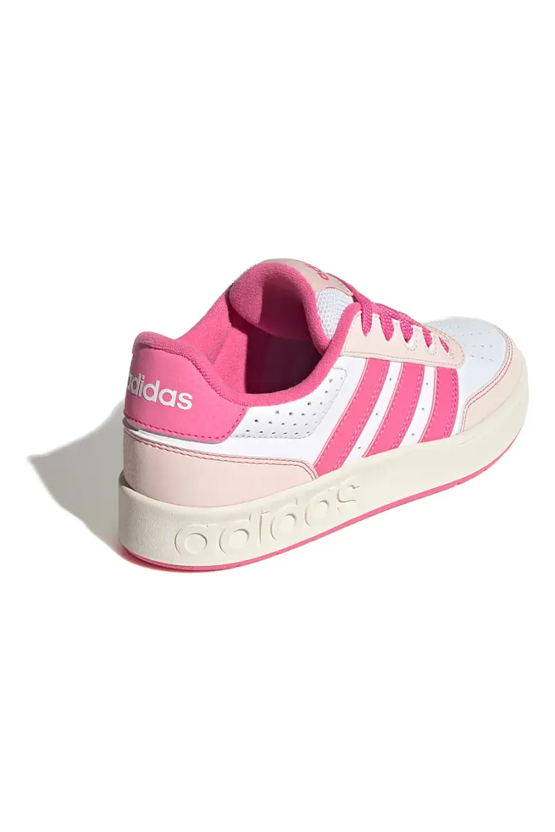 Sneakers bianche con strisce fucsia e suola platform Adidas Breakbase J [BIANCO miniatura 3