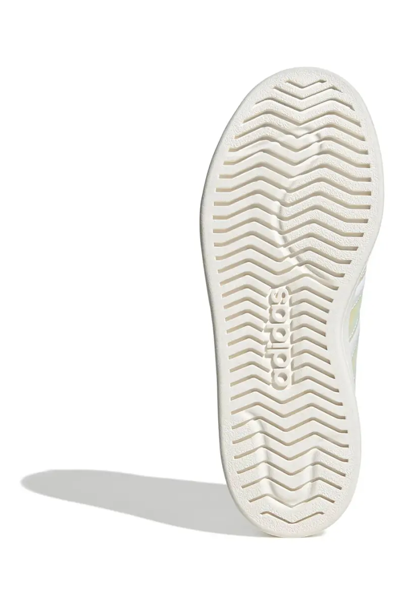 Sneakers bianche con strisce iridescenti e punta a conchiglia Adidas Streettalk J [BIANCO] miniatura 4