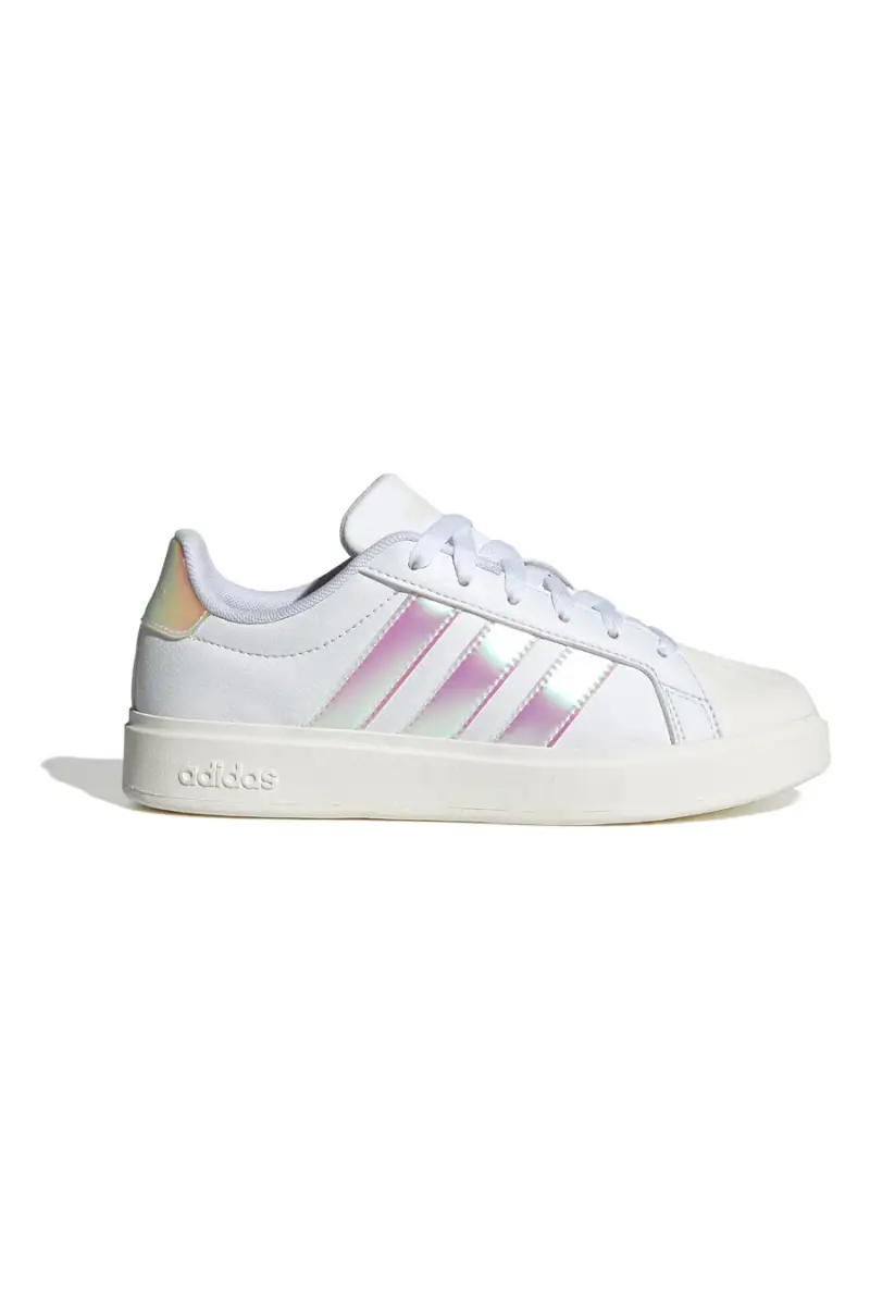 Sneakers bianche con strisce iridescenti e punta a conchiglia Adidas Streettalk J [BIANCO]