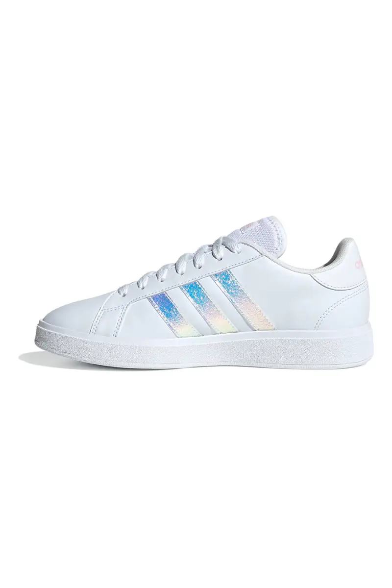 Sneakers bianche con strisce iridescenti in materie sintetiche Adidas Grand Court Base 2.0 [WHITE miniatura 4