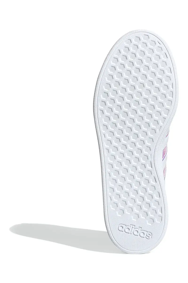 Sneakers bianche con strisce iridescenti in materie sintetiche Adidas Grand Court Base 2.0 [WHITE miniatura 5