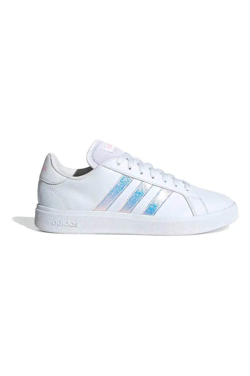 Sneakers bianche con strisce iridescenti in materie sintetiche Adidas Grand Court Base 2.0 [WHITE