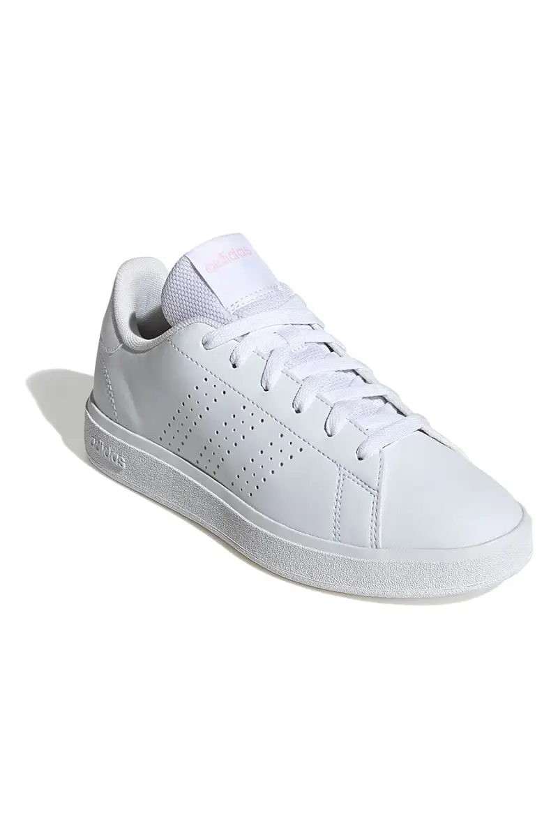 Sneakers bianche con strisce traforate in materiale riciclato Adidas Advantage Base 2 [WHITE miniatura 2