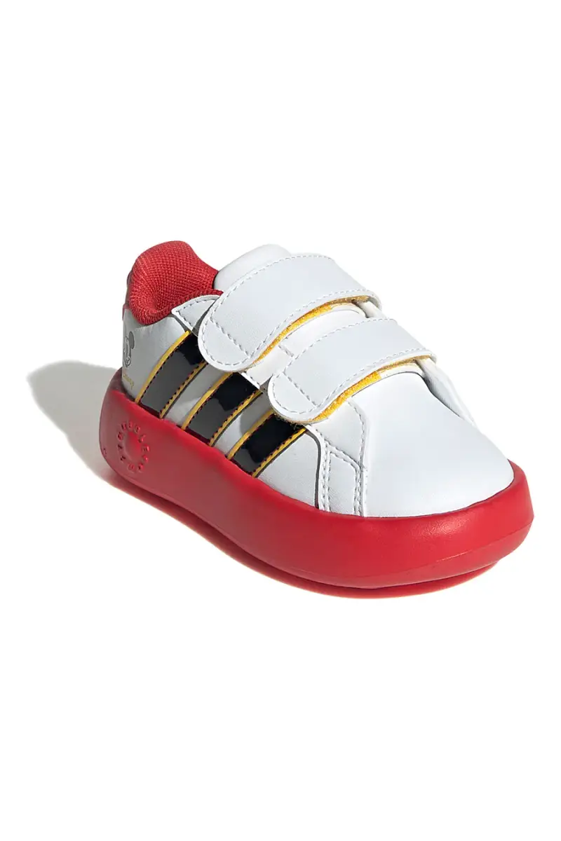 Sneakers bianche con suola rossa e dettagli Mickey Adidas Grand Court Mickey CF I [BIANCO miniatura 2