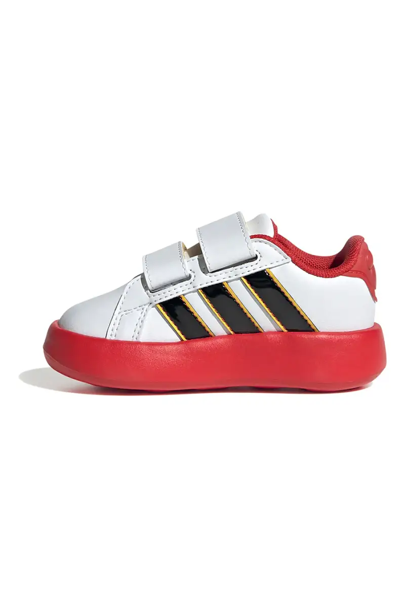 Sneakers bianche con suola rossa e dettagli Mickey Adidas Grand Court Mickey CF I [BIANCO miniatura 4