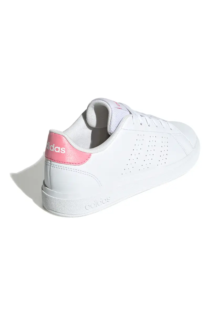 Sneakers bianche con tallone rosa e strisce traforate Adidas Advantage Base 2 0 J [WHITE miniatura 3