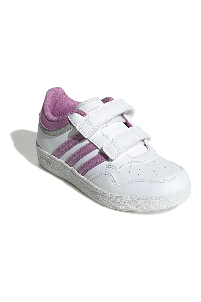 Sneakers bianche e lilla con strappi Adidas Hoops 4.0 Cf c [BIANCO] miniatura 2