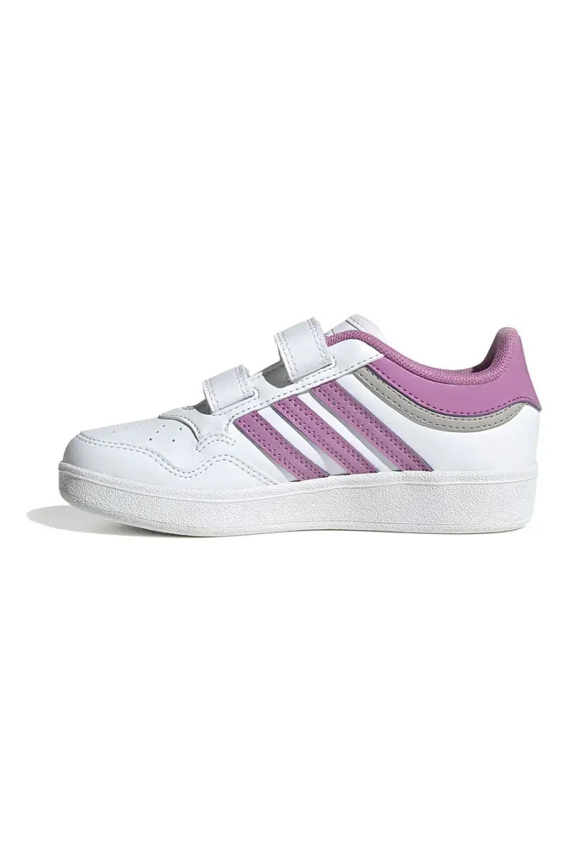 Sneakers bianche e lilla con strappi Adidas Hoops 4.0 Cf c [BIANCO] miniatura 4