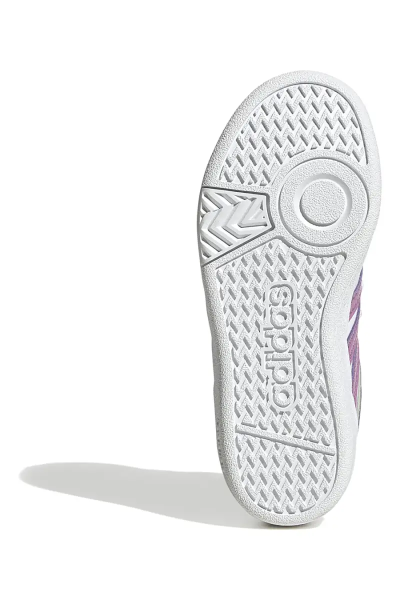 Sneakers bianche e lilla con strappi Adidas Hoops 4.0 Cf c [BIANCO] miniatura 5
